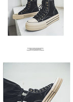 Classic Fashion Skateboarding Shoes for Men Women Comfy Suede Leather High Top Sneakers Men Height-increasing Platform Sneakers