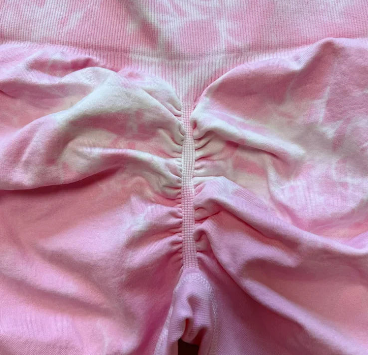 Women Tiedye Gym Leggings Seamless Mujer Push Up Seamless Pants Scrunch Sports Fitness High Waist Workout Yoga Leggins Drop Ship