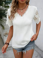 Women's plus size shirt summer chic elegant shirt casual women's fashionable shirt