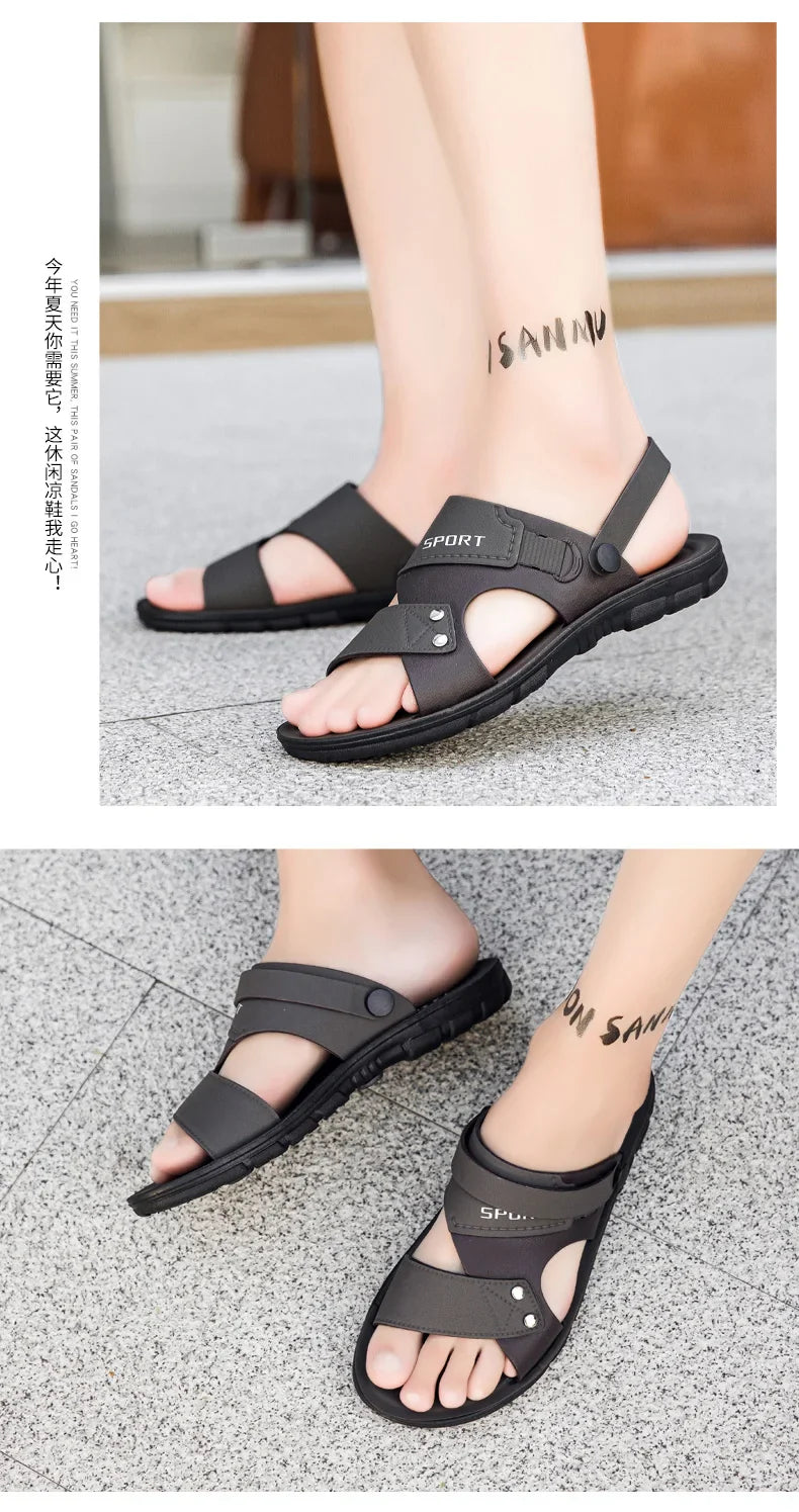 Fashion Sandals Men Summer Slip On Casual Slippers Outdoor Beach Shoes Male Classic Men's Sandals Slippers