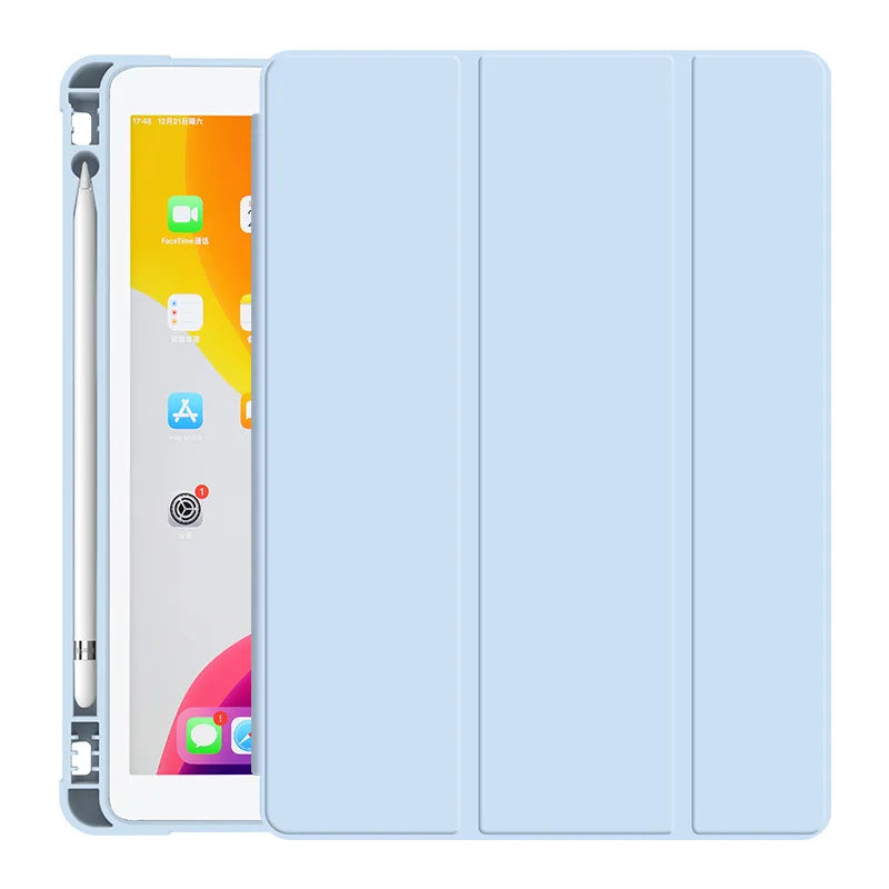 With Pencil Holder Funda for New iPad 10.2 iPad Air 5th/4th Generation 10.9 iPad Air11 M2 Pro11 M4 2024 Air1 2 2017 2018 7 8 9th