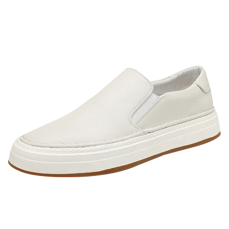 High Quality Brand Men's Genuine Leather Shoes Soft Soles Comfortable Loafers Non Slip Outdoor Men's Flat Shoes Free Delivery