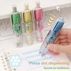 Double-sided Adhesive Press Spot Glue Pen Large Capacity High Viscosity Correction Tape Replaceable Core Office Supplies