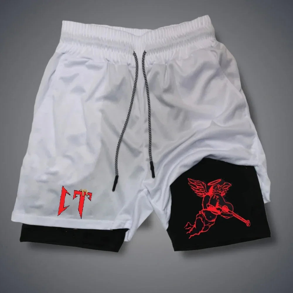 Natanael Cano Amor Tumbado Shorts Men's 2-in-1 Compression Shorts Funny Fitness Gym Short Pants Double-deck Quick Dry Sportswear