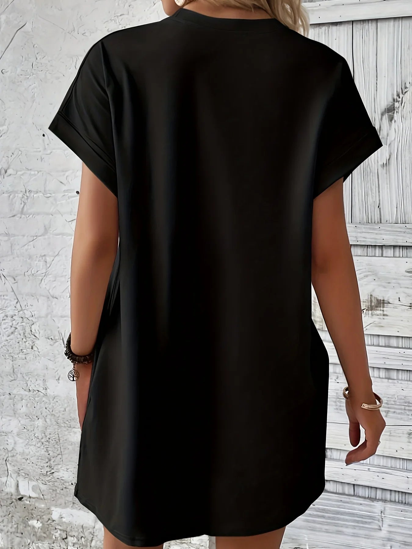 Women's summer lip print high heels pattern print casual loose plus size street wear round neck short sleeved pocket dress