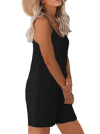 Chic Plus Size Black Spaghetti Strap Jumpsuit Flowy Wide-Leg Casual Summer Outfit for Women