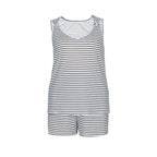 Women's 2025 Summer New Sleeveless Round Neck Vest Casual Short Jumpsuit With Pockets Jumpsuit Two Piece Set