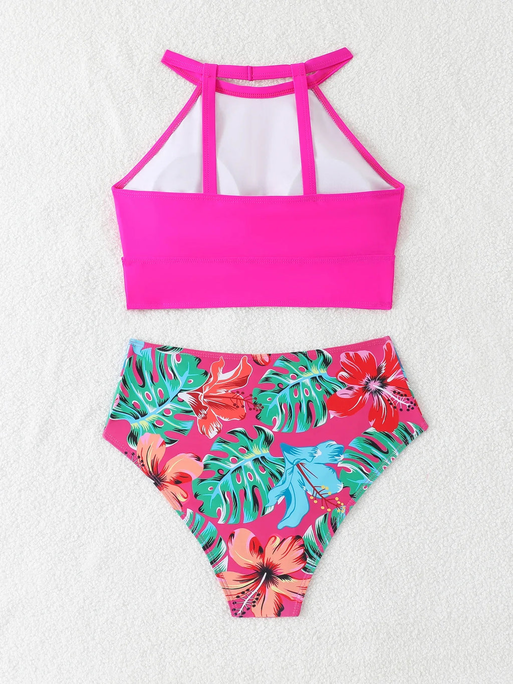 High Waist Swimsuit Sexy Halter Bikini 2025 Women Printed Swimwear Female Bathers Swimming Bathing Swim Suit Summer Beachwear