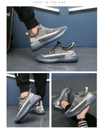 Mesh Breathable Coconut Shoes New Men's Shoes Summer 2025 Versatile Trend Casual Flying Shoes Student Sports Men's Shoes