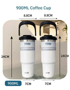 Tyeso Stainless Steel Coffee Cup Cold And Hot Double-layer Insulated Cup Tumbler Thermo Water Bottle Car Travel Mug Vacuum Flask
