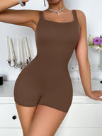 Women's Sexy Backless Tank Rompers Top Bodycon One Piece Halter Sleeveless Bodysuit  Short Jumpsuits