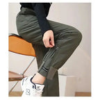 down Bottoming down Cotton Pants Women's New Loose High Waist down Wadded Trousers Women's Fashion Autumn and Winter New