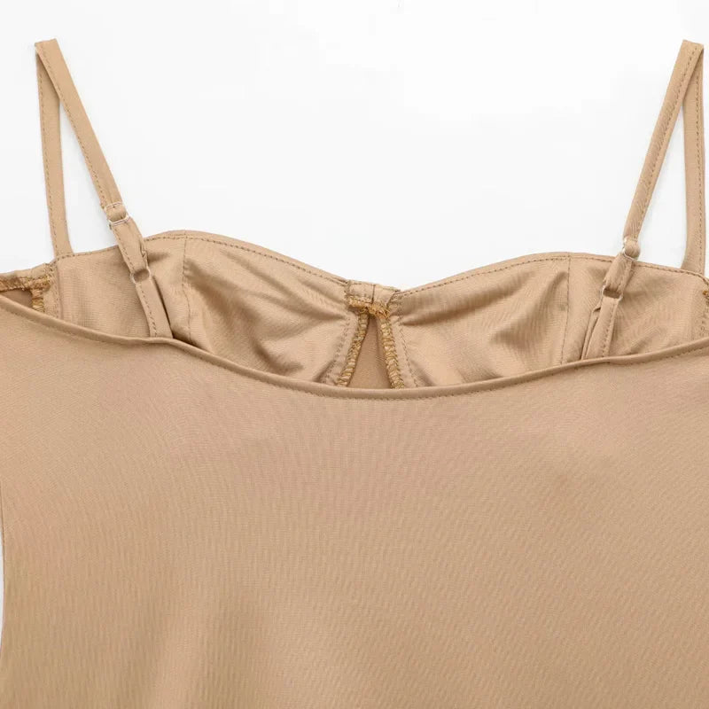 TRAF Woman 2025 Bodysuits Corset Off Shoulder Bodysuits Sexy Lingerie Summer Sleeveless Smooth Slimming Body Backless One Piece