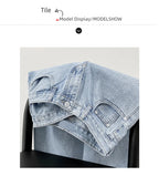 High-waisted Women's Vintage Jeans Loose-fit Straight-leg Slimming Draped Denim Trousers