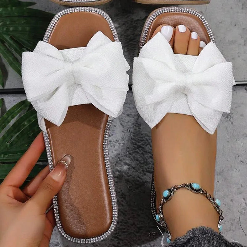 Women's Sandals Blin Blin Sweet Summer Sandals Shoes Women New Flat Sandals Beach Slippers For Summer Footwear Chaussures Femme