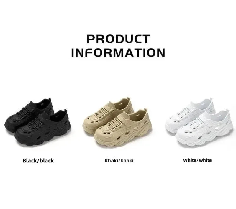 Trendy Men's Sandals Outdoor Wear Thickened Anti-slip Wear-resistant Fashion EVA Moulded Couples Clog Shoes Wholesale