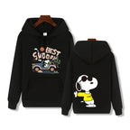 Men's casual fashion brand high-end quality Snoopy print Autumn Winter thick warm street fashion hoodie