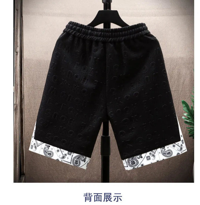 Top selling men's high-quality trendy printed shorts for spring and summer 2025, five quarter shorts, casual shorts