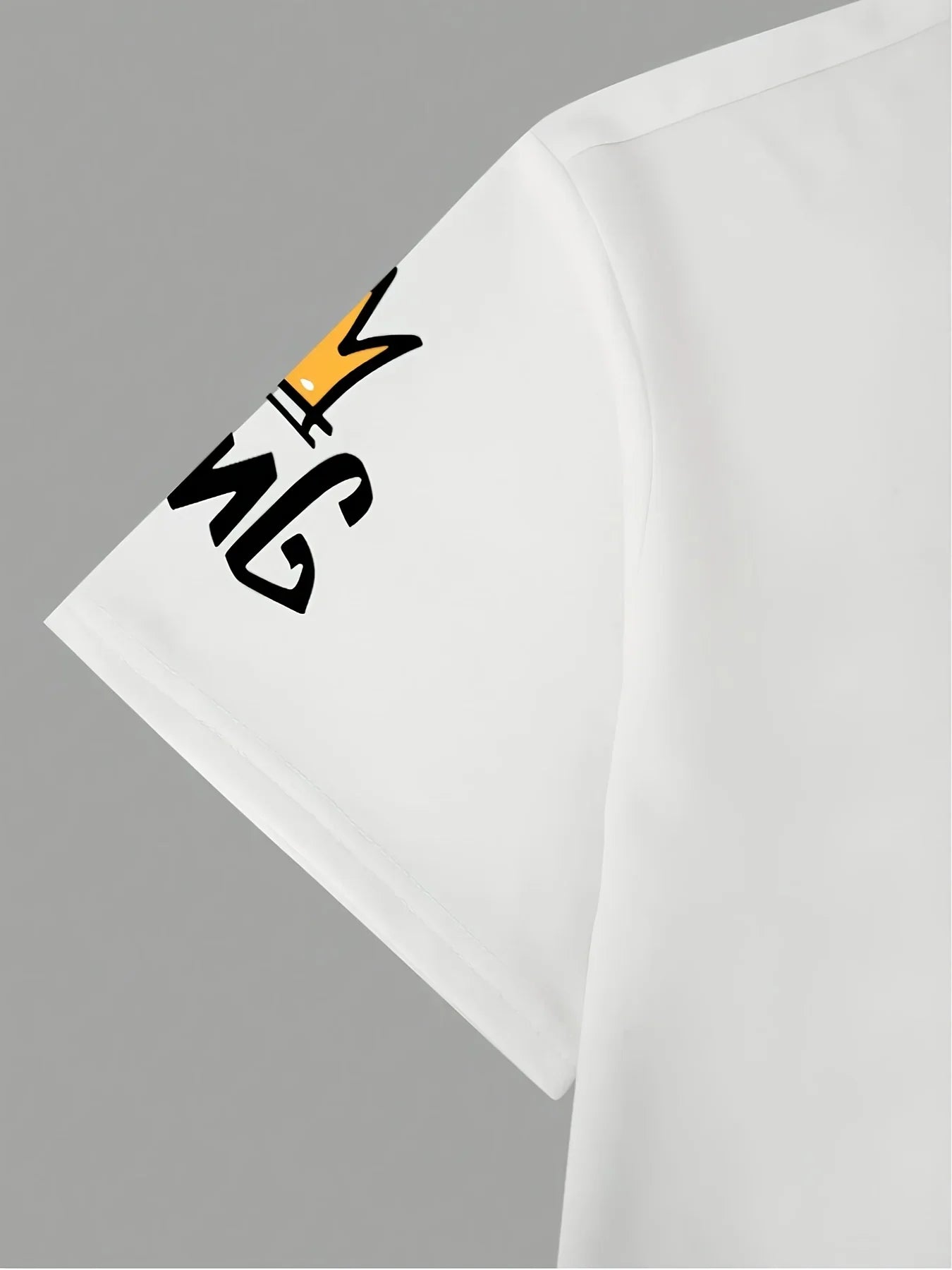 Men's casual crew collar T-shirt 100% polyester knitted fabric short sleeve printed top summer