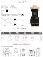 Weird Puss Party Strapless Dress Women Patchwork Mesh Summer Trend Sleeveless Midnight Sexy Hip Mini Bodycon Skinny Clubwear