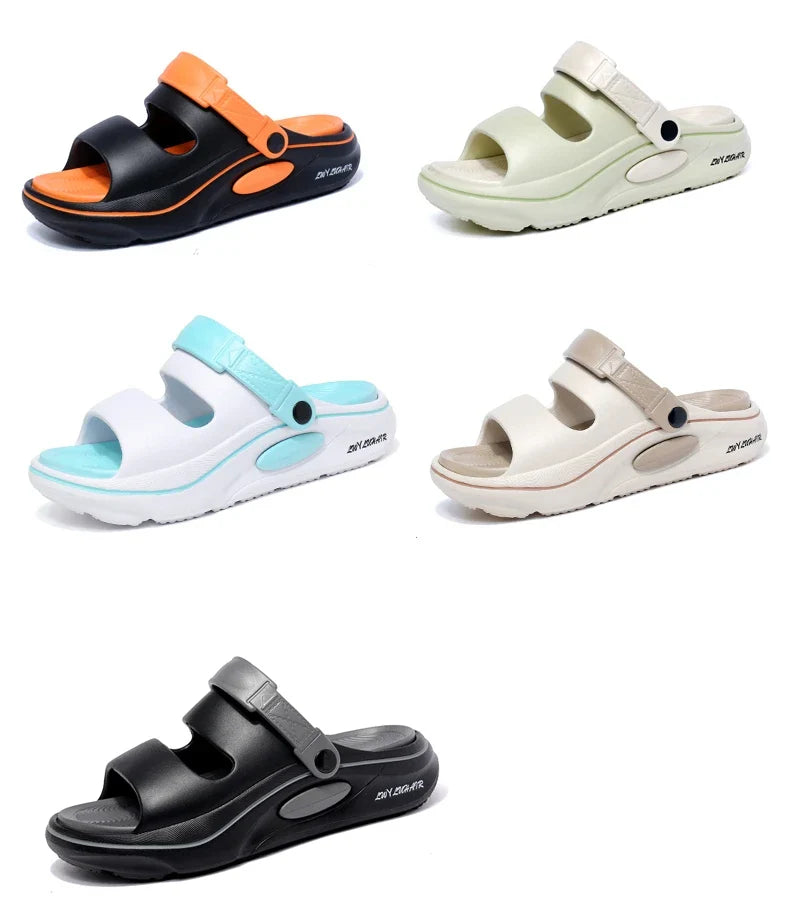 Summer Men's Outdoor Sandals Slippers Beach Comfortable Slides Soft Clogs Men Casual Water Garden Shoes Men Women Beach Sandals