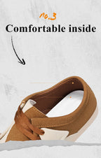 Fashion Khaki Casual Shoes For Men Suede Leather Loafers Men Platform Slip-on Men's Driving Shoes Lightweight Leisure Men Shoes