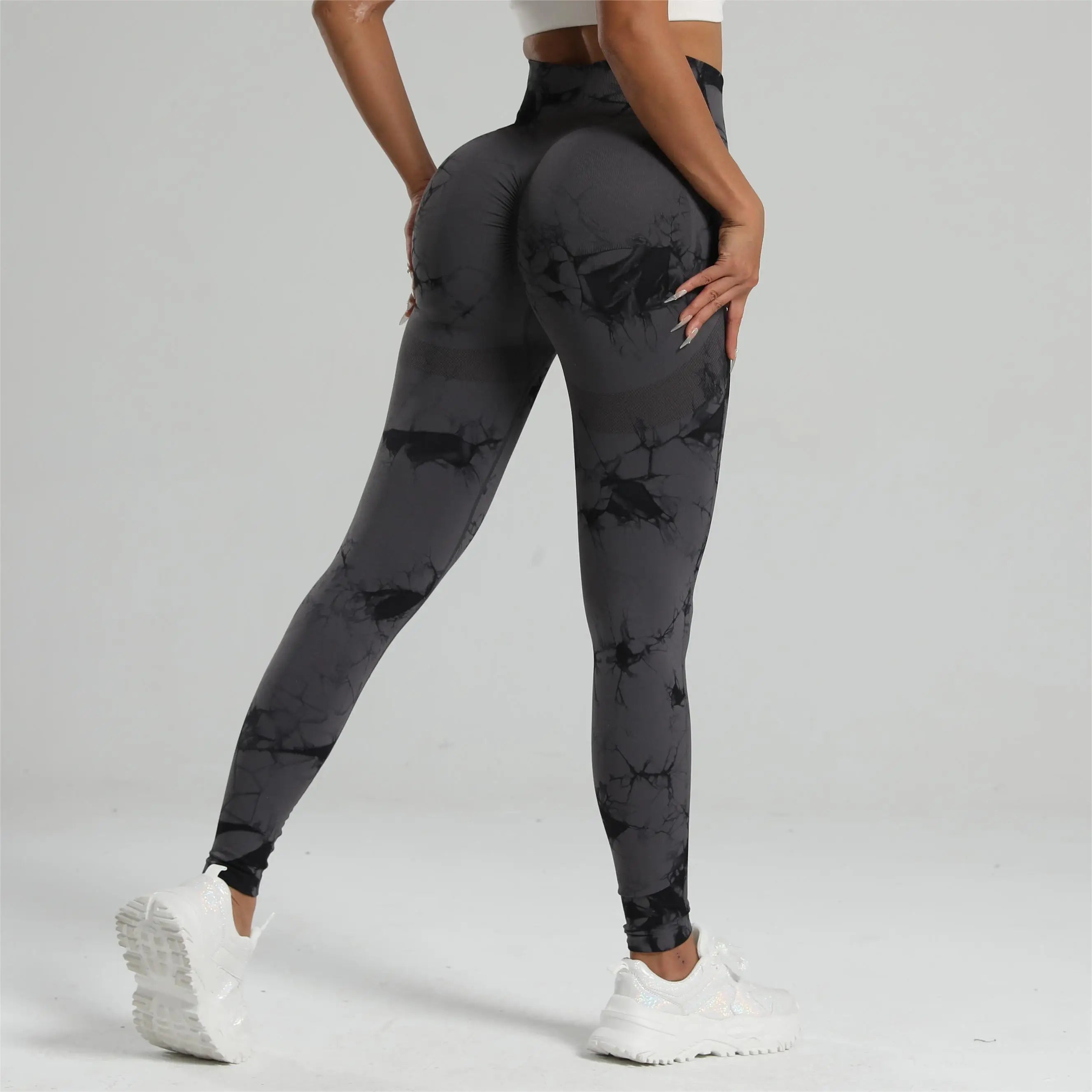 Women Tiedye Gym Leggings Seamless Mujer Push Up Seamless Pants Scrunch Sports Fitness High Waist Workout Yoga Leggins Drop Ship