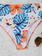 High Waist Swimsuit Sexy Halter Bikini 2025 Women Printed Swimwear Female Bathers Swimming Bathing Swim Suit Summer Beachwear