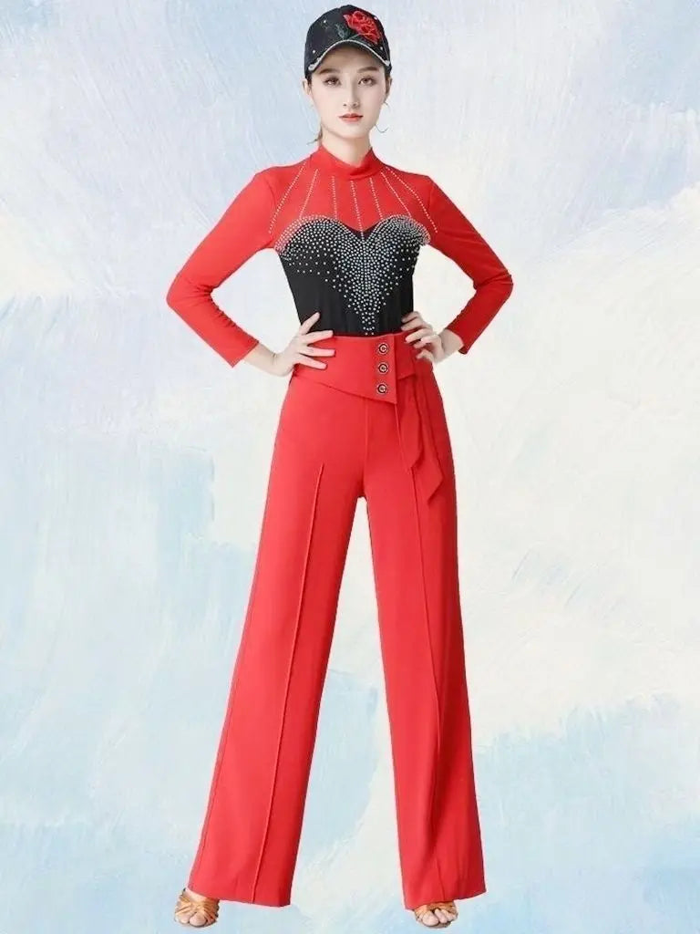 Autumn New Temperament Simple Fashion Versatile High Waist Wide Leg Pants Women Solid Button Dance Casual Straight Trousers 2023