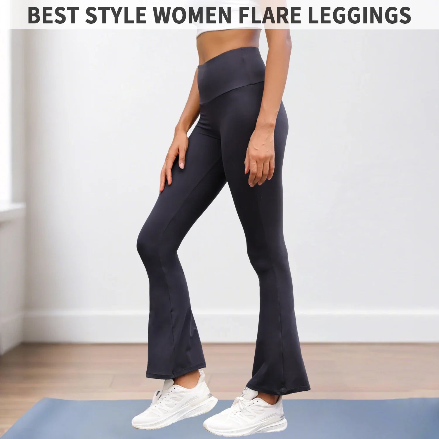 Women's Super Soft Flare Pants High Waisted Tummy Control Workout Yoga Push Up Gym Fitness  Long Leggings Bell Bottoms
