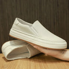 High Quality Brand Men's Genuine Leather Shoes Soft Soles Comfortable Loafers Non Slip Outdoor Men's Flat Shoes Free Delivery