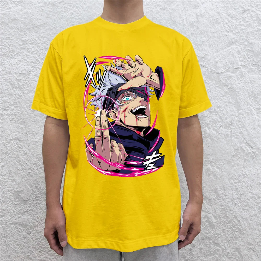 Anime Jujutsu Kaisen Printed Cotton T-shirts Women/Men Summer Short Sleeved Tee Shirts Round Neck Personalized Graphic Tops