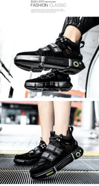 Wudao student couple sports board shoes Women's new non-slip thick soled sports shoes men ventilated Velcro casual shoes