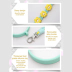 Water Bottle Handle Strap Handmade Flower 16-40oz Tumbler Silicone Safety Ring Cotton Rope Flower Durable Water Bottle Strap