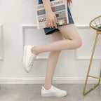 Trendy and minimalist 2025 white shoes, new spring and autumn fashion classic versatile student casual sports flat shoes