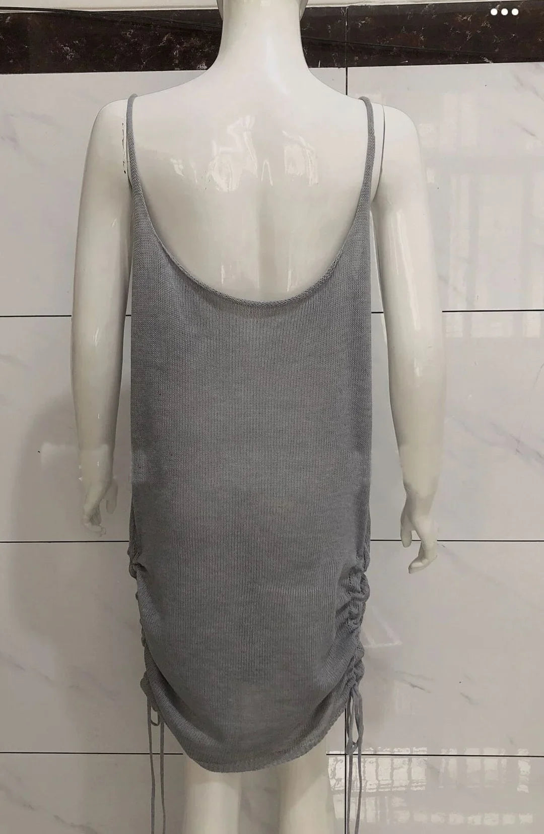 Women Spaghetti Strap Knitted Dress Fashion Solid Summer Sleeveless Sexy Mini dresses for lady Bodycon sweater mini dresses