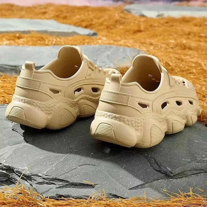 Trendy Men's Sandals Outdoor Wear Thickened Anti-slip Wear-resistant Fashion EVA Moulded Couples Clog Shoes Wholesale