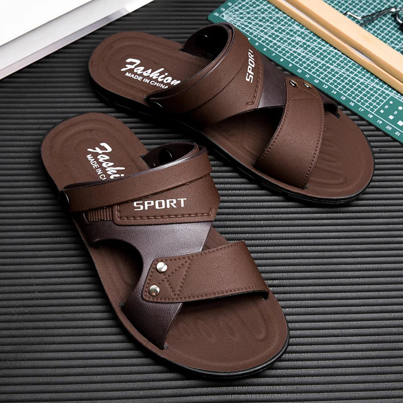 Fashion Sandals Men Summer Slip On Casual Slippers Outdoor Beach Shoes Male Classic Men's Sandals Slippers