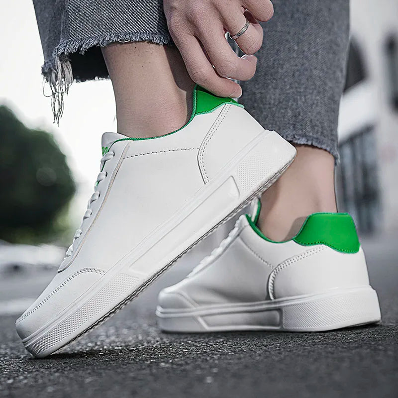 YRZL Men White Shoes Couple Casual Skateboard Shoes Comfortable Sneakers Lightweight Walking Women Tenis Shoes Plus Size 36-46