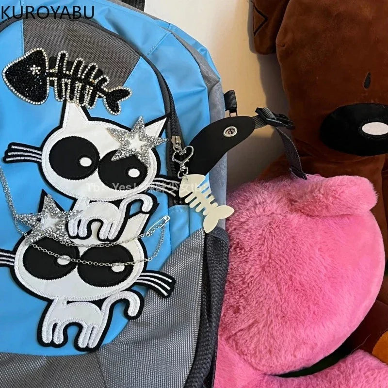 Vintage Y2k Womens Backpack Japanese Casual Large Capacity Travel Backpack 2025 Bolsas Para Mujeres Designer Fashion Female Bags