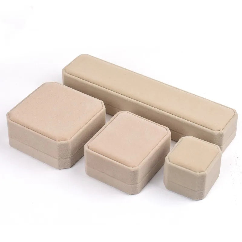 High-end Velvet Jewelry Box Necklace Ring Bracelet Pendant Earrings Storage Wedding Party Gift Box Jewelry Organizer Box Joyero