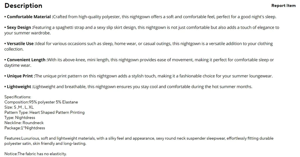 Women Nightdress Sexy Sleepwear Pajamas Nightgowns Slip Skirt Loungewear Nightie Ladies Summer Casual Home Clothes Pyjama Femme