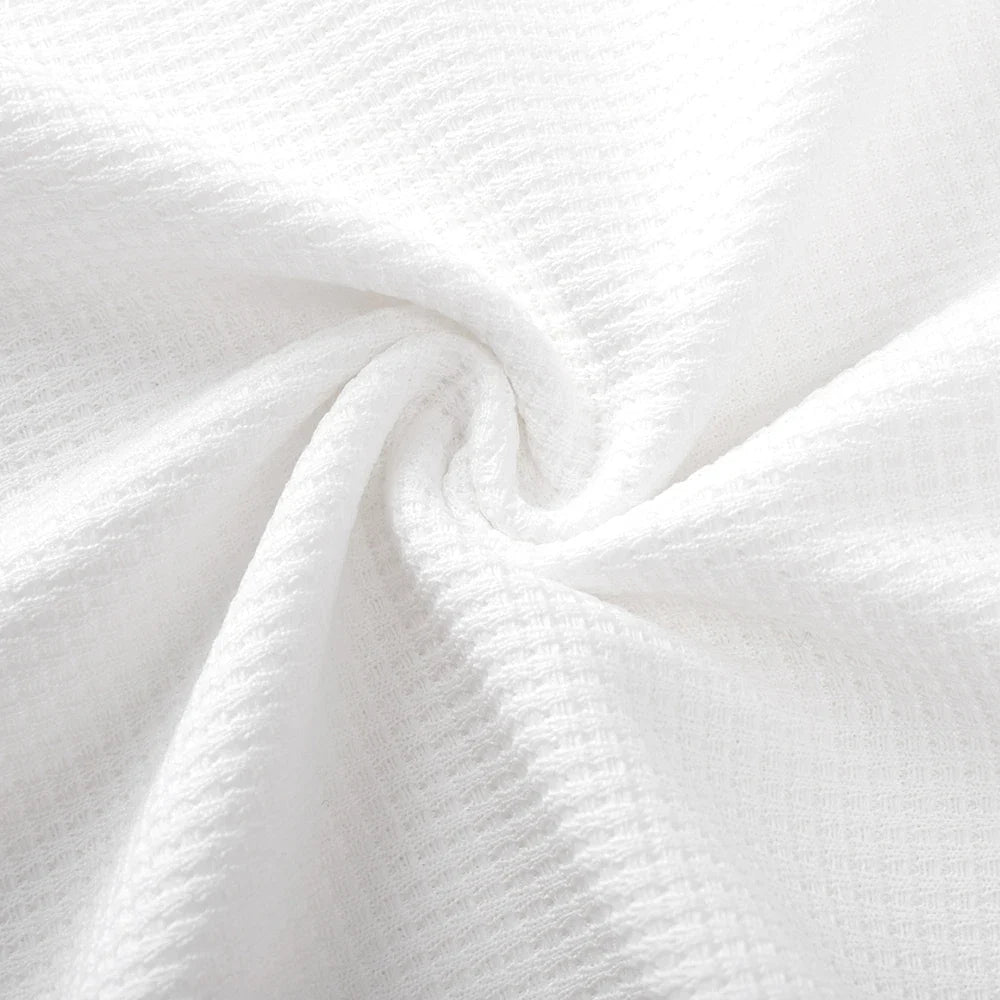 Summer O Neck Short Sleeve t-Shirts For Men Casual Waffle t-Shirt Mens Breathable Soild Tops Fashion t Shirt Tee Man Clothing