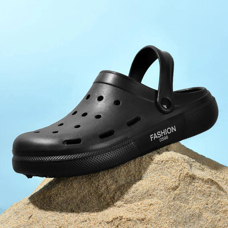 Cave shoes men's shoes outdoor sports sandals two-wear half slippers fashionable casual soft-soled beach shoes sandals