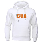 Men's Hoodie Street Fashion Lifetime Run Printed Sweatshirt Fleece Ladies Casual Funny Loose Hooded Top Men's Clothing