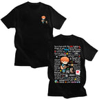 Ed Sheeran Graffiti Pattern Tshirt New Fashionable Casual Women Men Clothes Y2k Cotton T-shirts Fashion Loose Streetwear Top Tee