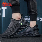 YRZL Casual Sneakers Men's Runing Shoes Outdoor Big Size Lightweight Breathable Mesh Increase Comfortable Sports Shoes for Men