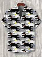 Men's Art Graphics Shirts Short Sleeved Button Down Lapel Shirt For Summer Oversized Tops Vacation Casual Hawaiian Shirts