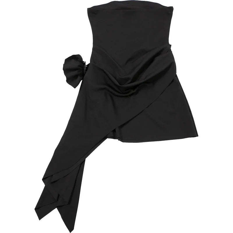 Talenza Woven Wrap Chest Backless Women's Dress High Waist Sleeveless Fashion Party Dress White Floral Slim Dress For Women 2024