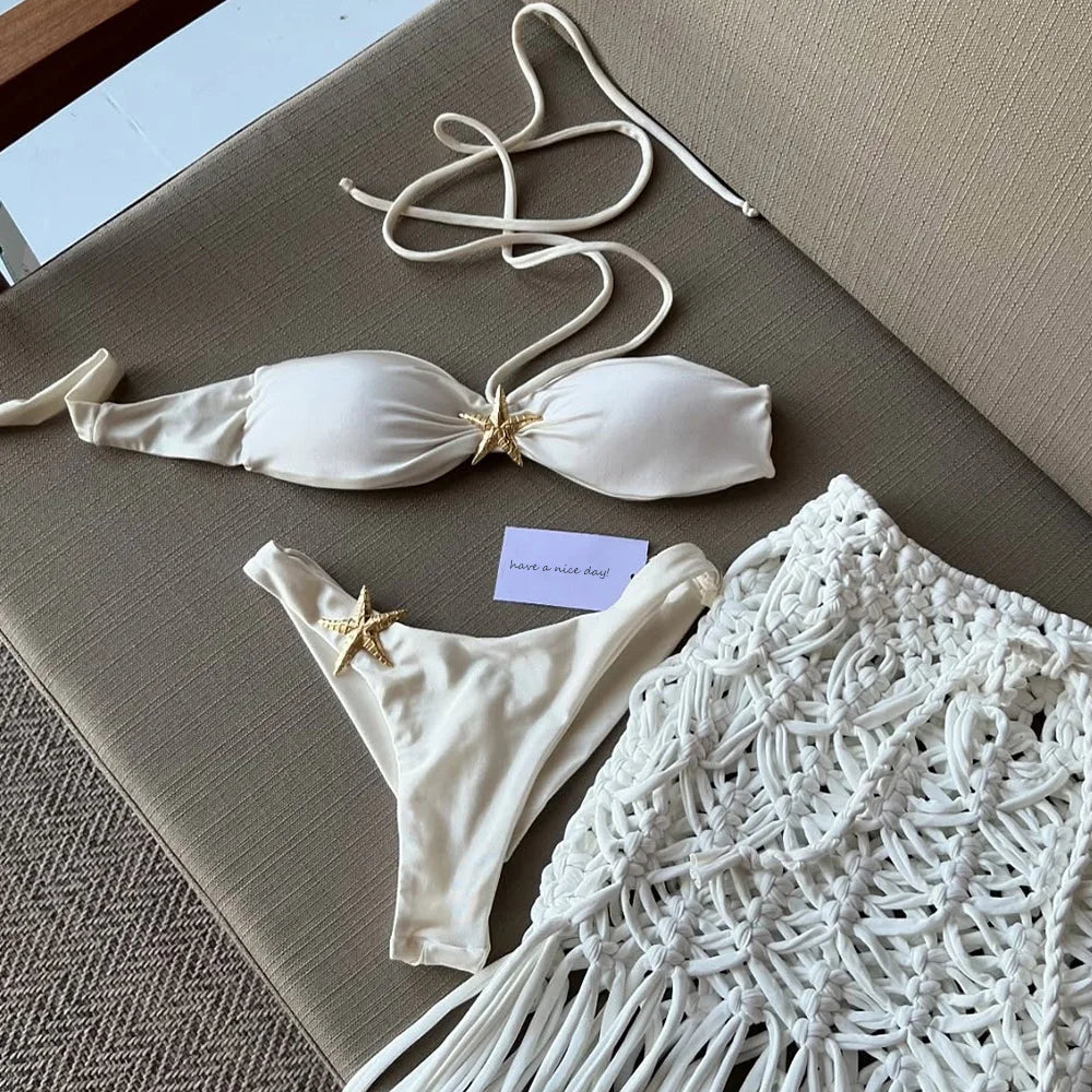 Micro Bikini 2025 Sexy Women Swimsuit Push Up Swimwear Sexy Bikini Set Brazilian Biquini Female Swimming Suit Starfish Beachwear